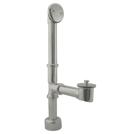Westbrass Twist & Close Bath Waste, 14" Make-Up, 17 Ga. Tubing in Stainless Steel D3211K-20